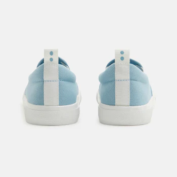 Baskets toile slip on bleu garçon