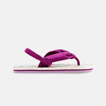 Tongs tissu fleuries rose fille