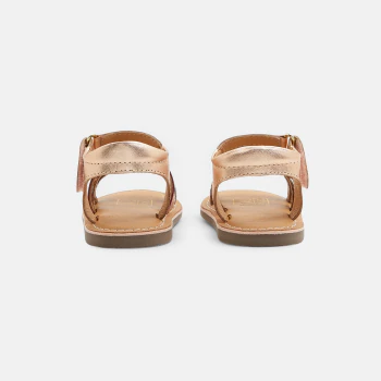 Sandale cuir rose bébé fille