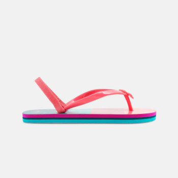 Tongs multicolores rose fille