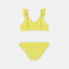 Maillot de bain 2 pièces à volants jaune Fille