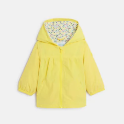 Veste à capuche jaune bébé fille