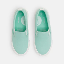 Baskets toile slip on vert...