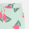 Short en molleton motif tulipe vert Fille