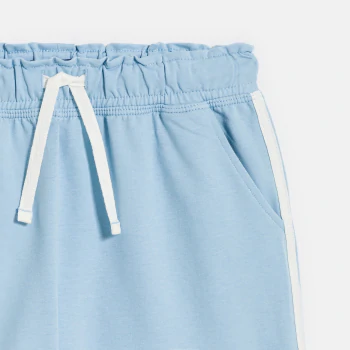 Short en molleton bleu ciel Fille