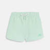 Short en molleton uni vert Fille