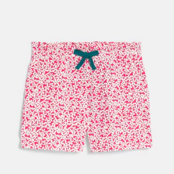 Short en jersey imprimé fleuri rose Fille