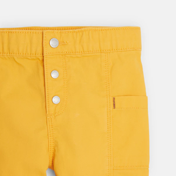 Pantalon peau de pêche jaune bébé garçon