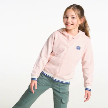 Sweat-shirt à capuche rose Fille