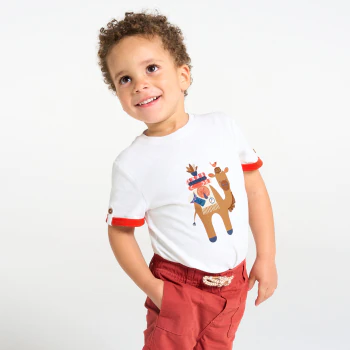 T-shirt dromadaire blanc bébé garçon