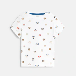 T-shirt animaux blanc bébé...