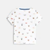 T-shirt animaux blanc bébé garçon