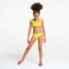 Maillot de bain 2 pièces à volants jaune Fille