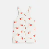 Robe salopette fruits et tee-shirt rouge bébé fille