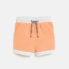 Short en maille taille élastiquée orange bébé fille