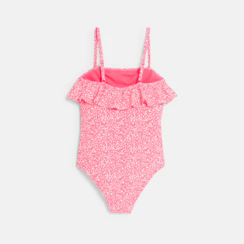 Maillot de bain 1 pièce imprimé rose Fille