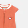 Sweat zippé teddy terracotta bébé garçon