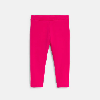 Legging uni rose bébé fille