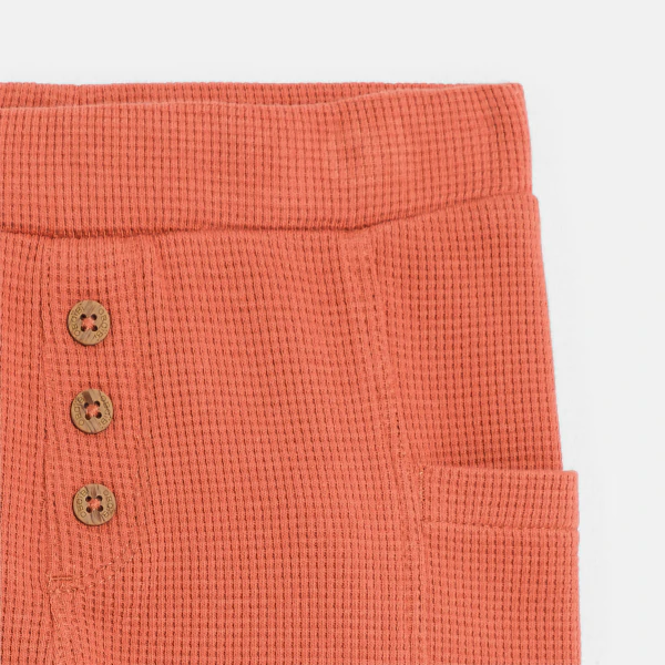 Pantalon coton souple fantaisie terracotta bébé garçon