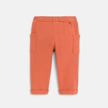 Pantalon coton souple fantaisie terracotta bébé garçon