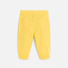 Pantalon coton fantaisie bas resserré jaune bébé garçon