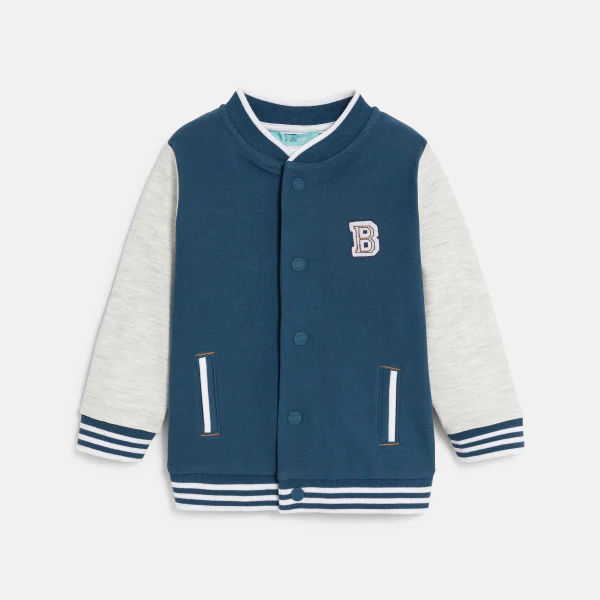 Veste teddy animaux bleu bébé garçon