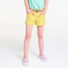 Short en toile unie jaune Fille