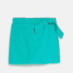 Jupe-short en jersey bleu...