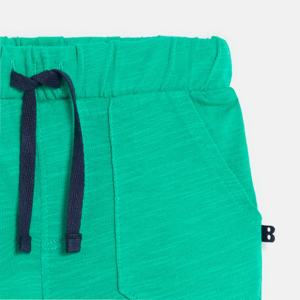 Short en maille légère vert bébé garçon