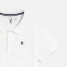 Polo en coton piqué blanc garçon