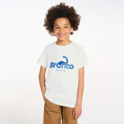 T-shirt motif dinosaure blanc Garçon