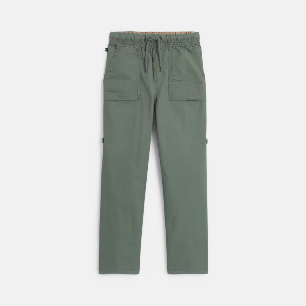 Pantalon à retrousser kaki Garçon