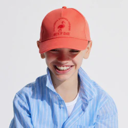 Casquette brodée orange Garçon