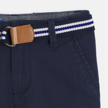 Bermuda en toile + ceinture garçon