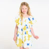 Robe évasée imprimée jaune Fille