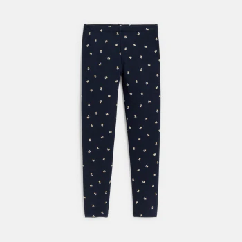 Leggings imprimés bleu marine Fille