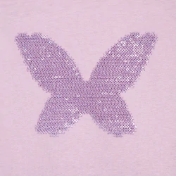 T-shirt mauve motif...