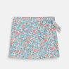 Jupe-short en jersey fleuri fille