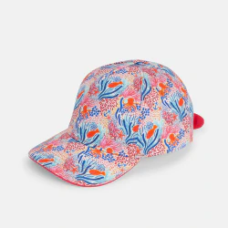 Casquette imprimée motif corail rose Fille