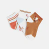 Chaussettes basses ours marron bébé garçon (lot de 3)