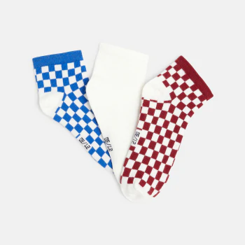 Chaussettes à carreaux (lot de 3)