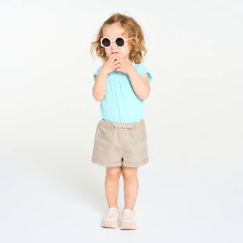 Short nœud fantaisie blanc bébé fille