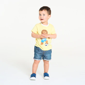 Short en jean bleu bébé garçon