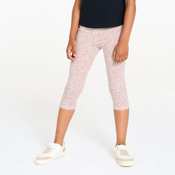 Leggings corsaires imprimés rouge fille