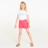 Short en molleton uni rose Fille