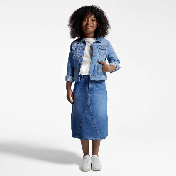 Veste en jean bleu Fille