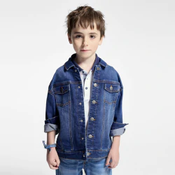 Veste en jean délavé bleu Garçon