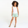 Short en molleton uni vert Fille