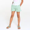 Short en molleton uni vert Fille