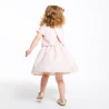 Robe chic lin irisé rose bébé fille